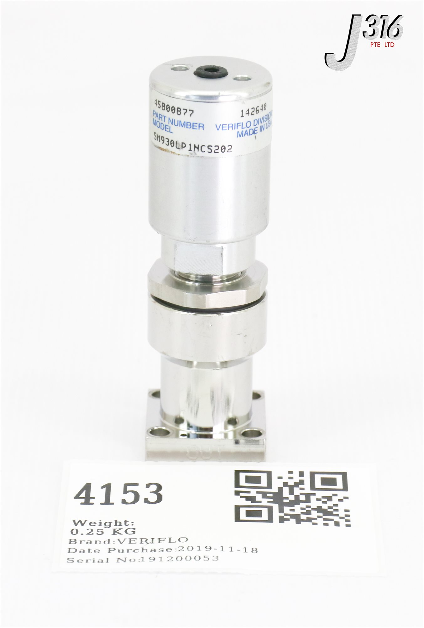 L4153 (LOT OF 61) VERIFLO UHP SURFACE MOUNT VALVE, P/N: 45800877